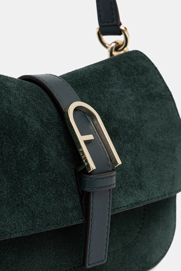 Сумка крос-боді жіноча шкіряна Furla колір зелений фото 4