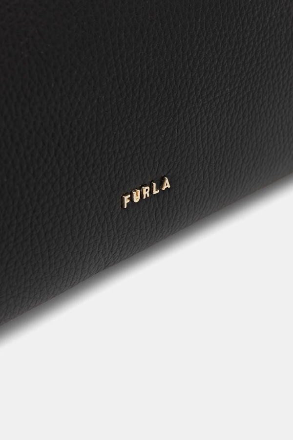 Сумка-шопер жіноча шкіряна Furla колір чорний фото 4
