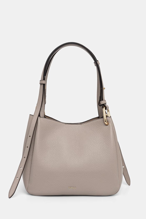 Сумка-шопер женская кожаная Furla цвет бежевый