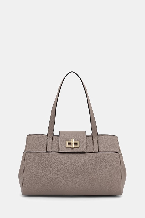 Сумка-шопер женская кожаная Furla цвет бежевый