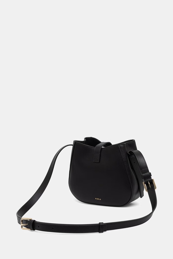 Сумка крос-боді жіноча шкіряна Furla колір чорний фото 2