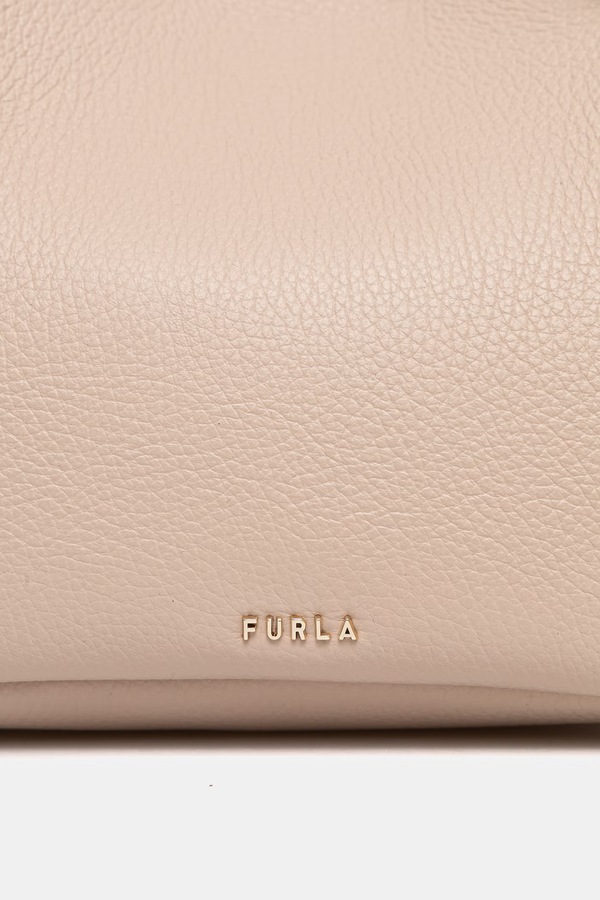 Сумка крос-боді жіноча шкіряна Furla колір бежевий фото 4