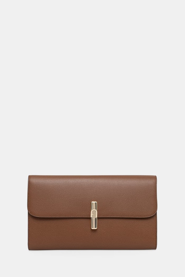 Клатч жіночий шкіряний Furla колір коричневий
