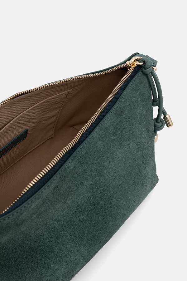 Сумочка жіноча замшева Furla колір зелений фото 4