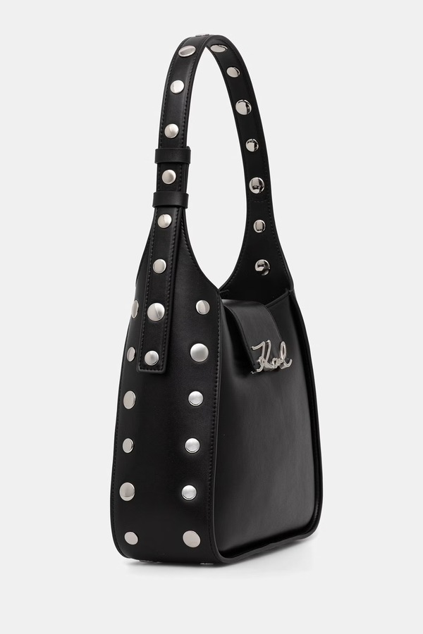 Сумочка hobo жіноча шкіряна Karl Lagerfeld K/SIGNATURE колір чорний