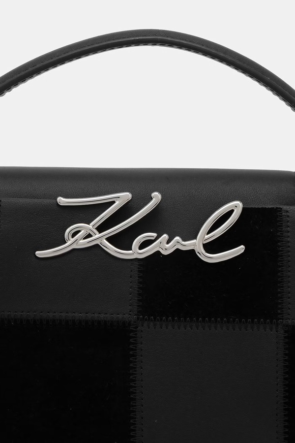 Сумка крос-боді жіноча шкіряна Karl Lagerfeld K/SIGNATURE колір чорний фото 4