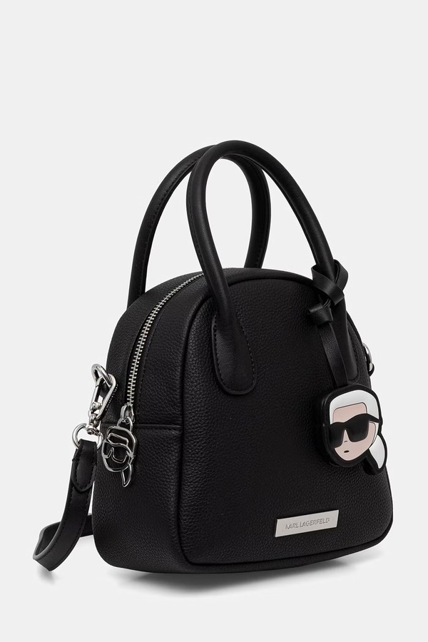 Сумка крос-боді жіноча зі штучної шкіри Karl Lagerfeld IKON колір чорний
