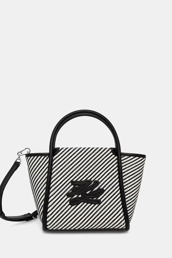 Сумка крос-боді жіноча плетена Karl Lagerfeld K/AUTOGRAPH колір білий