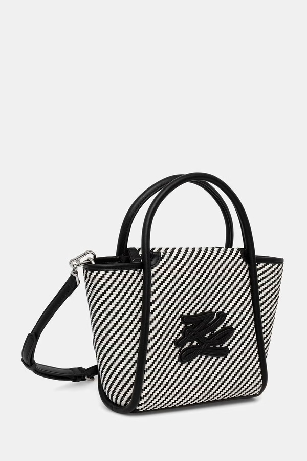 Сумка крос-боді жіноча плетена Karl Lagerfeld K/AUTOGRAPH колір білий