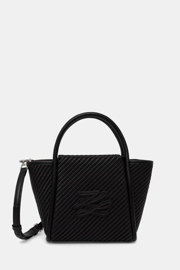 Сумка крос-боді жіноча плетена Karl Lagerfeld K/AUTOGRAPH колір чорний