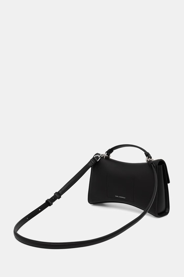 Сумка крос-боді жіноча шкіряна Karl Lagerfeld K/AUTOGRAPH колір чорний фото 2