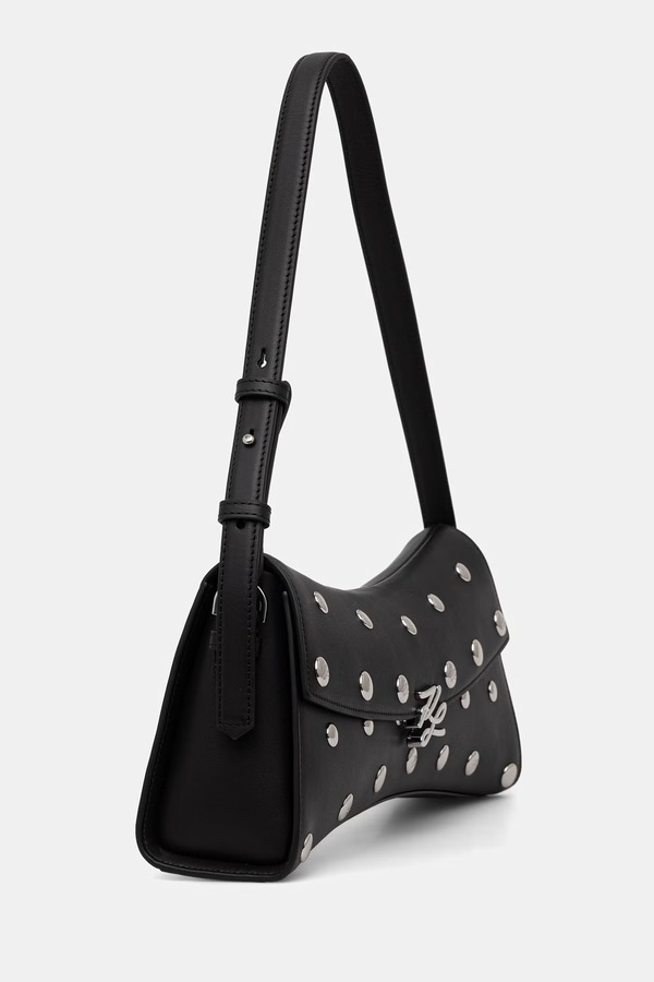 Сумка baguette жіноча шкіряна Karl Lagerfeld K/AUTOGRAPH колір чорний