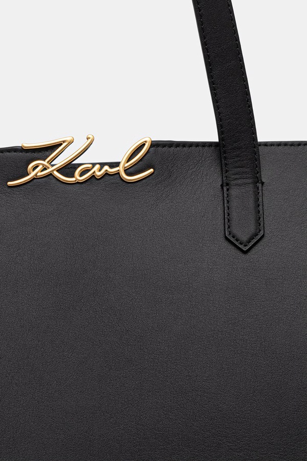 Сумка-тоут жіноча шкіряна Karl Lagerfeld K/SIGNATURE колір чорний фото 4