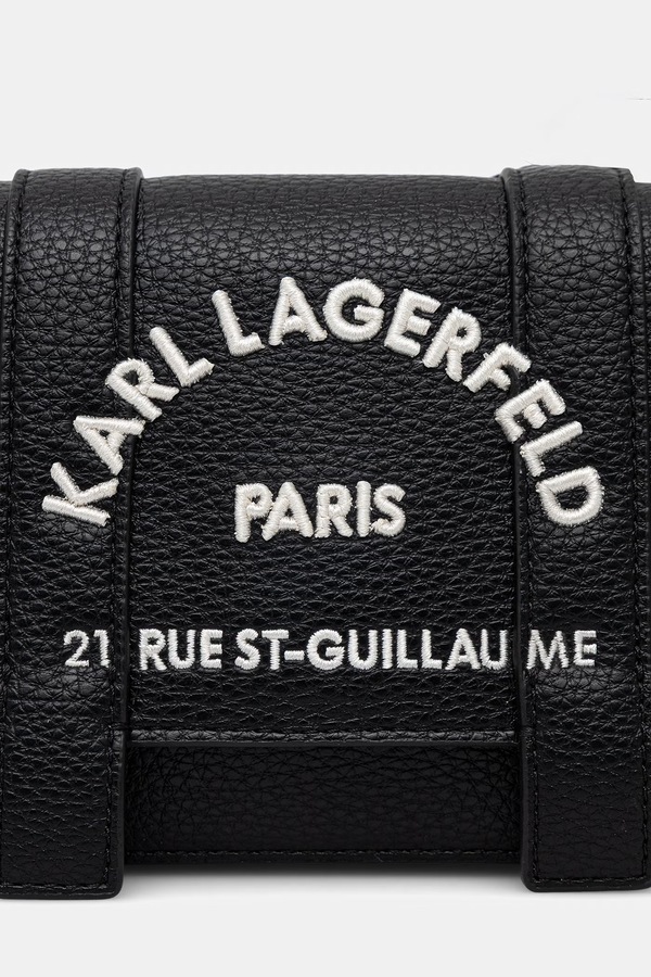 Сумка крос-боді жіноча зі штучної шкіри Karl Lagerfeld K/RSG колір чорний фото 4