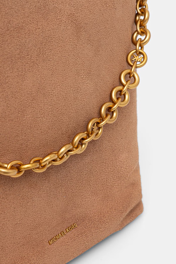 Сумочка hobo жіноча замшева MICHAEL Michael Kors Nolita колір коричневий фото 4