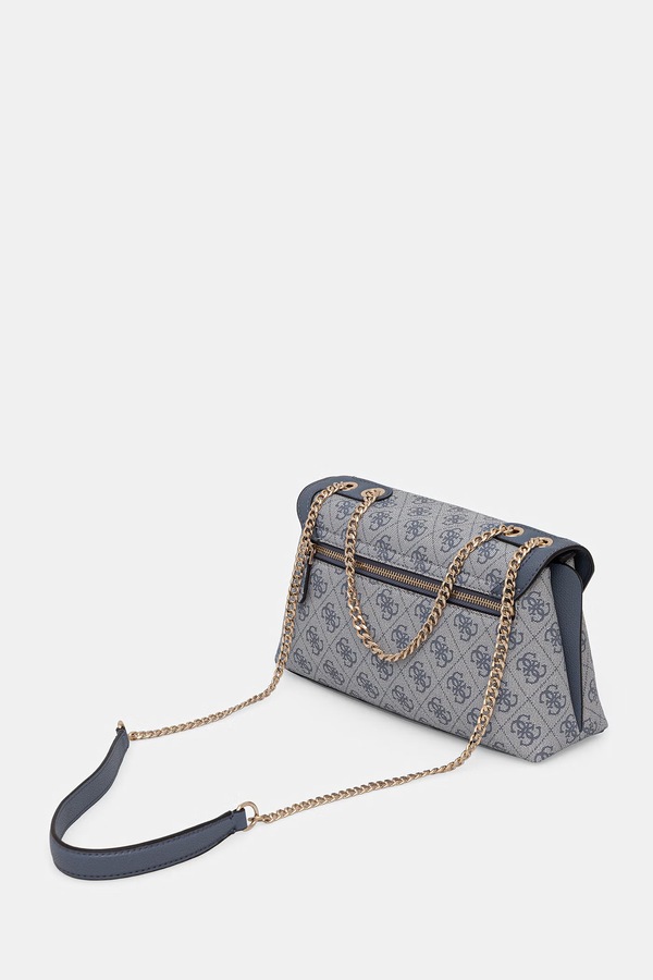 Сумка крос-боді жіноча зі штучної шкіри Guess LINDSEY колір блакитний фото 4