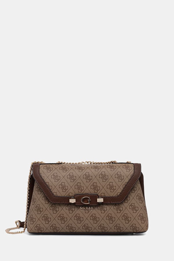 Сумка кросс-боди женская из искусственной кожи Guess LINDSEY цвет коричневый