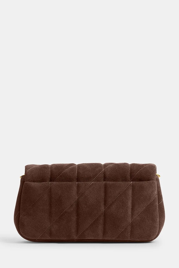 Сумка кросс-боди женская кожаная Coach Tabby Chain Crossbody 19 цвет коричневый