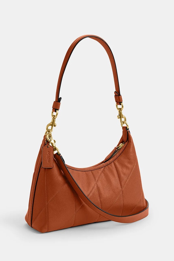 Сумка крос-боді жіноча шкіряна Coach Soft Quilted Juliet Shoulder Bag 25 колір коричневий фото 2