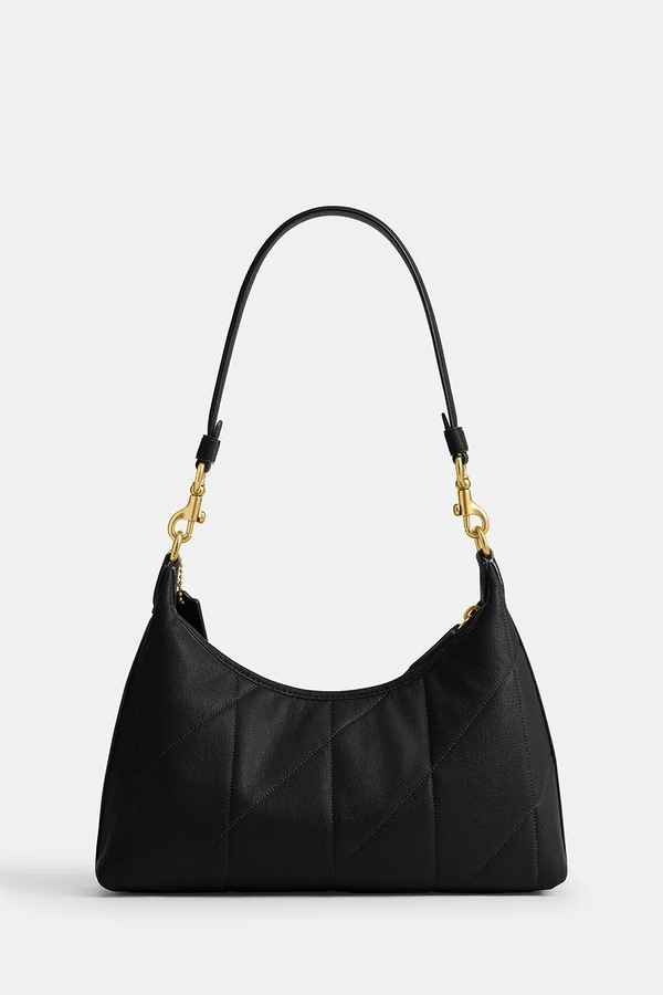 Сумка кросс-боди женская кожаная Coach Soft Quilted Juliet Shoulder Bag 25 цвет черный