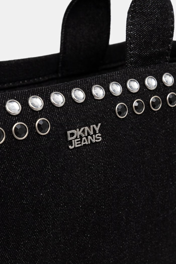 Сумка-тоут жіноча джинсова DKNY колір чорний фото 4