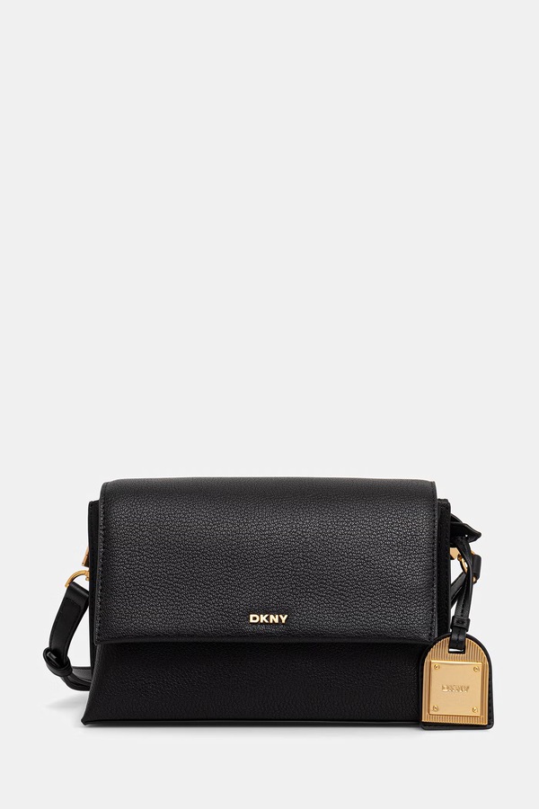Сумка крос-боді жіноча шкіряна DKNY ALYA колір чорний