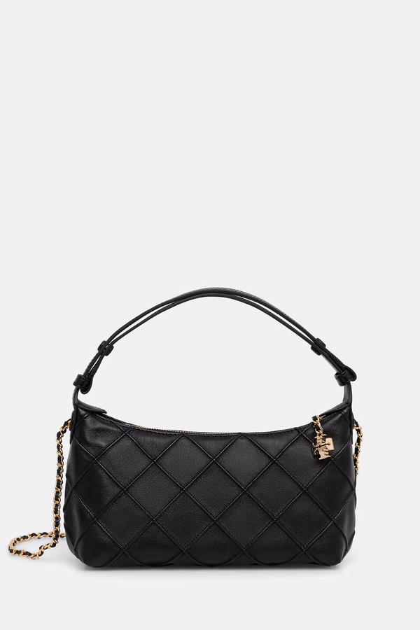 Сумка крос-боді жіноча шкіряна Tory Burch Fleming колір чорний