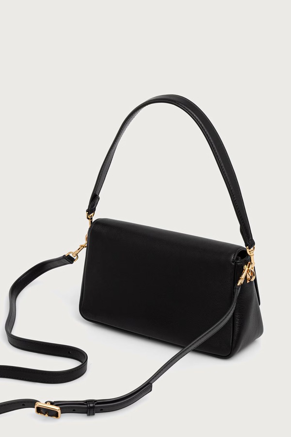 Сумка крос-боді жіноча шкіряна Tory Burch Charlie колір чорний фото 2