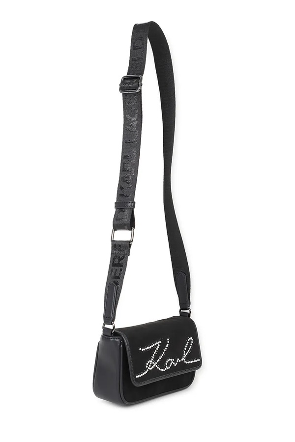 Сумочка дитяча з імітації замші Karl Lagerfeld колір чорний фото 3