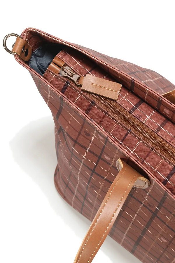 Шопер La Millou MOO MEADOW PLAID колір помаранчевий фото 2