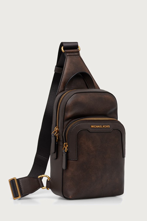 Рюкзак чоловічий шкіряний Michael Kors HUDSON колір коричневий фото 2