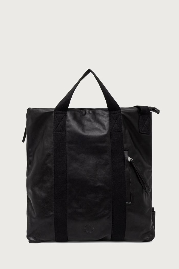 Сумка чоловіча шкіряна AllSaints KIT LEATHER BACKPACK колір чорний
