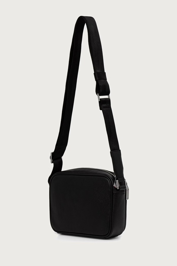 Сумка чоловіча шкіряна HUGO GO-BAG EW колір чорний фото 2