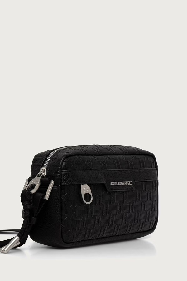 Сумка чоловіча зі штучної шкіри Karl Lagerfeld K/MONOGRAM колір чорний