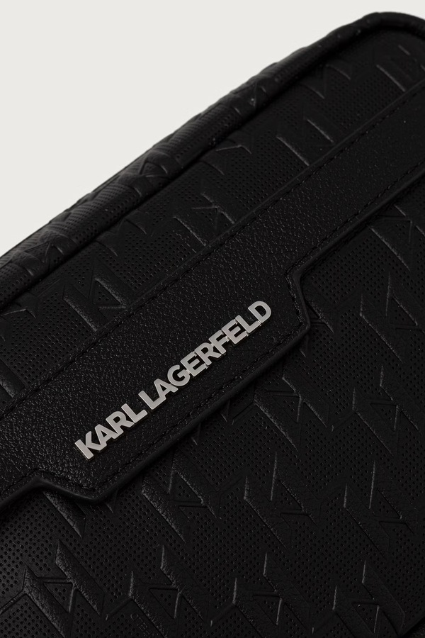 Сумка чоловіча зі штучної шкіри Karl Lagerfeld K/MONOGRAM колір чорний фото 4