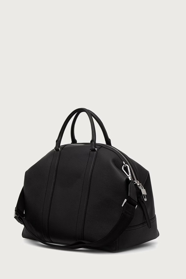 Дорожня сумка чоловіча шкіряна BOSS Derwil_Holdall колір чорний фото 3