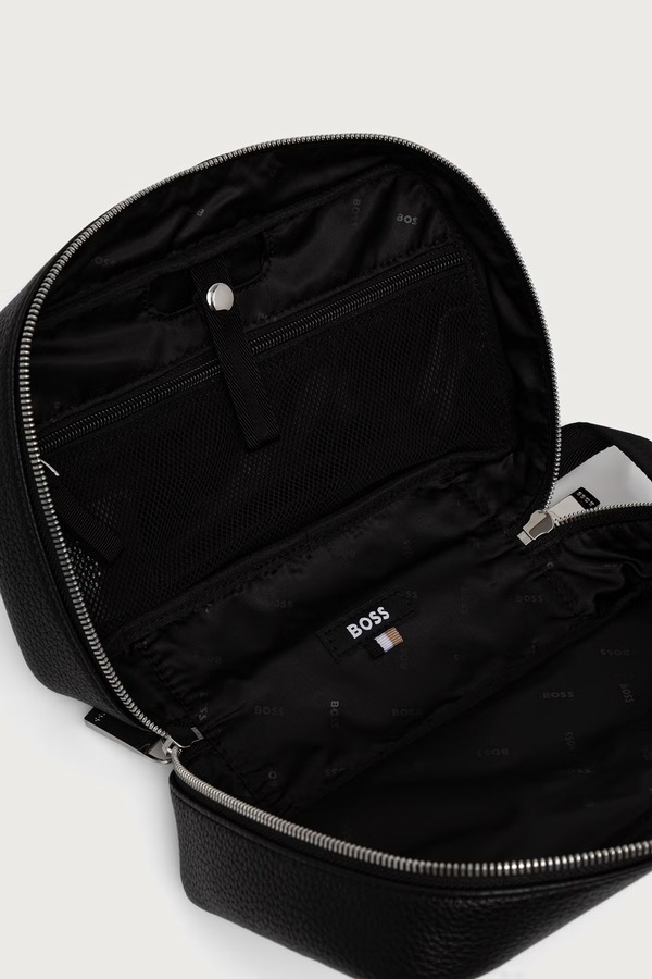 Косметичка чоловіча зі штучної шкіри BOSS Ray EVO_Washbag колір чорний фото 4