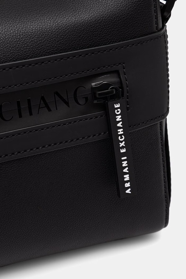 Сумка чоловіча зі штучної шкіри Armani Exchange колір чорний фото 4