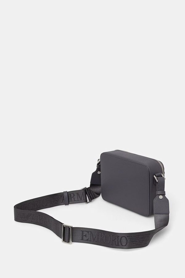 Сумка чоловіча зі штучної шкіри Emporio Armani колір сірий фото 2