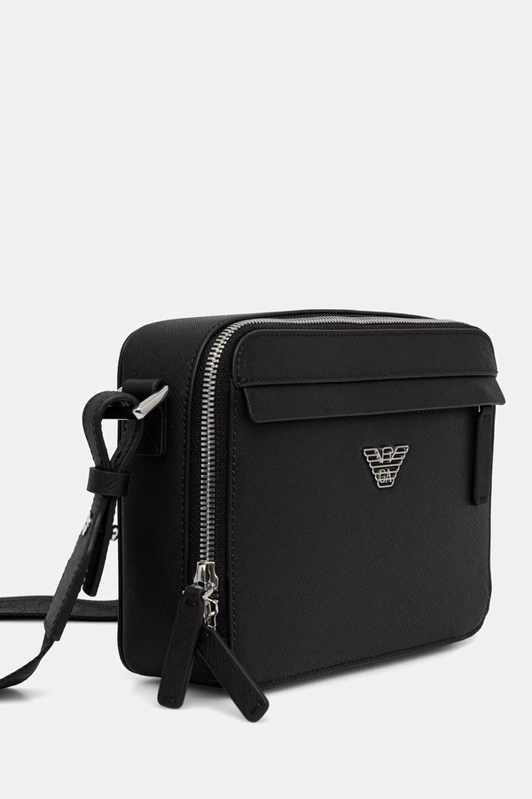 Сумка чоловіча зі штучної шкіри Emporio Armani колір чорний