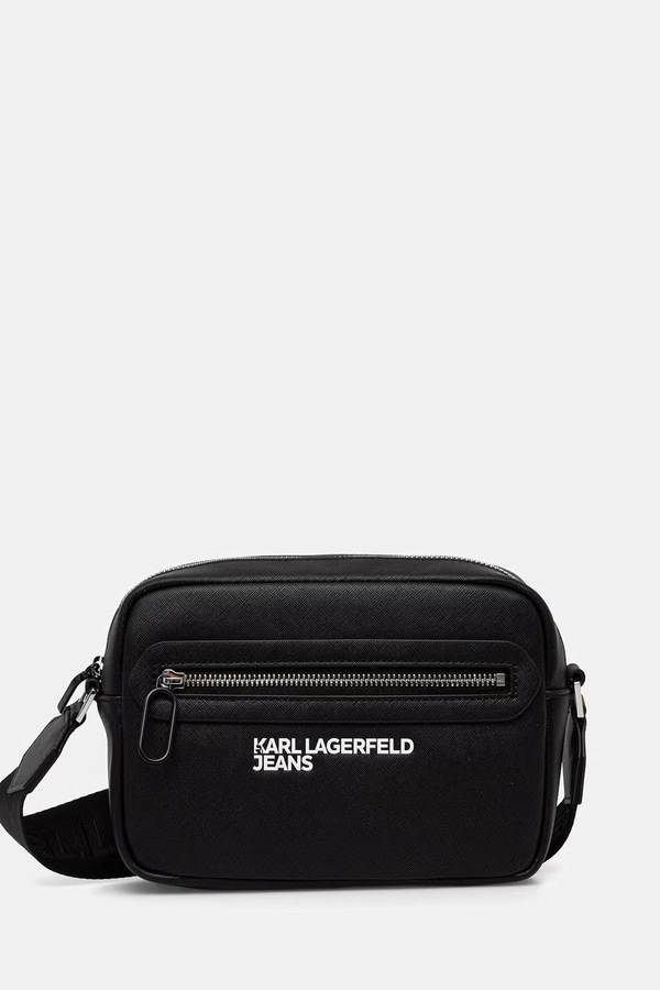 Сумка чоловіча зі штучної шкіри Karl Lagerfeld Jeans колір чорний