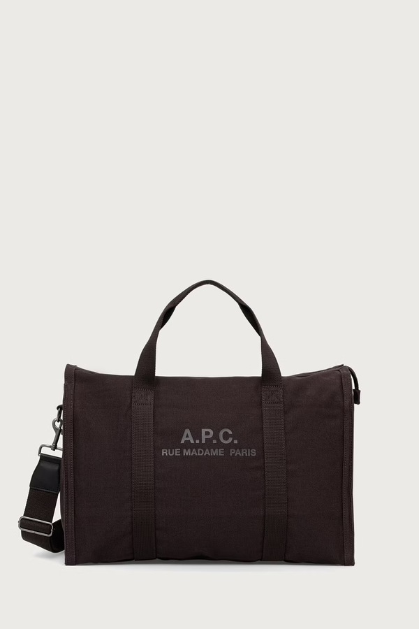 Сумка бавовняна A.P.C. gym bag recuperation колір коричневий