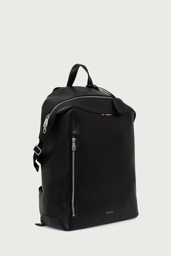 Рюкзак чоловічий шкіряний Paul Smith колір чорний