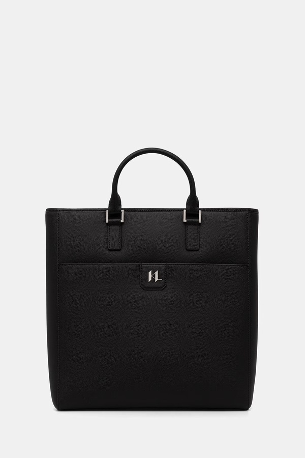 Сумка чоловіча шкіряна Karl Lagerfeld K/MONOGRAM колір чорний