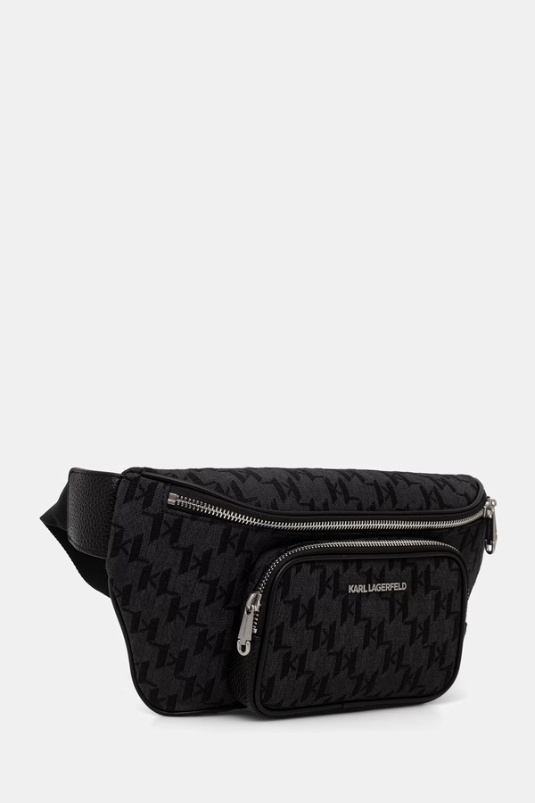 Бананка чоловіча Karl Lagerfeld K/MONOGRAM колір чорний
