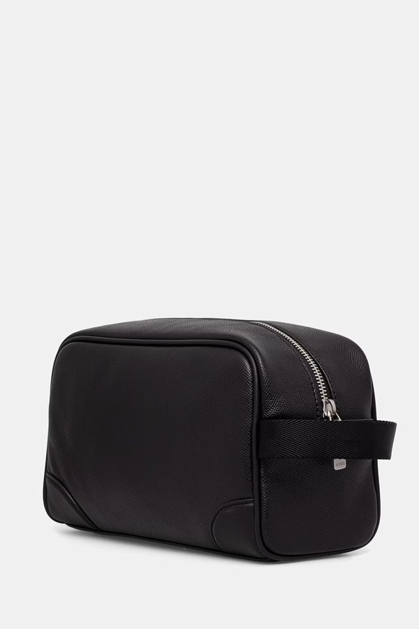 Дорожня косметичка чоловіча зі штучної шкіри HUGO GO-BAG WASHBAG колір чорний фото 2