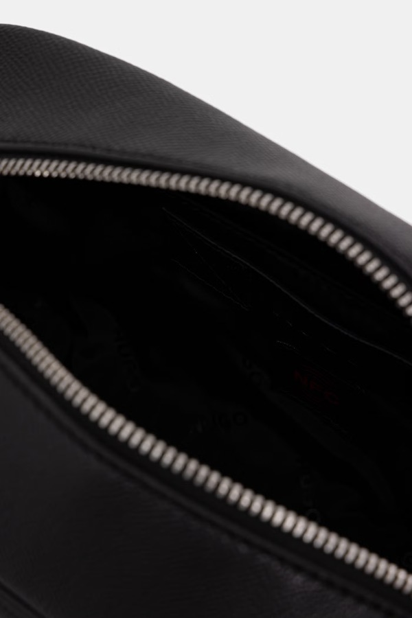 Дорожня косметичка чоловіча зі штучної шкіри HUGO GO-BAG WASHBAG колір чорний фото 4