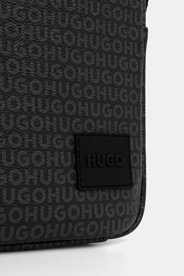 Сумка чоловіча зі штучної шкіри HUGO Ethon2.0HI_DMN_NSZip колір сірий фото 4