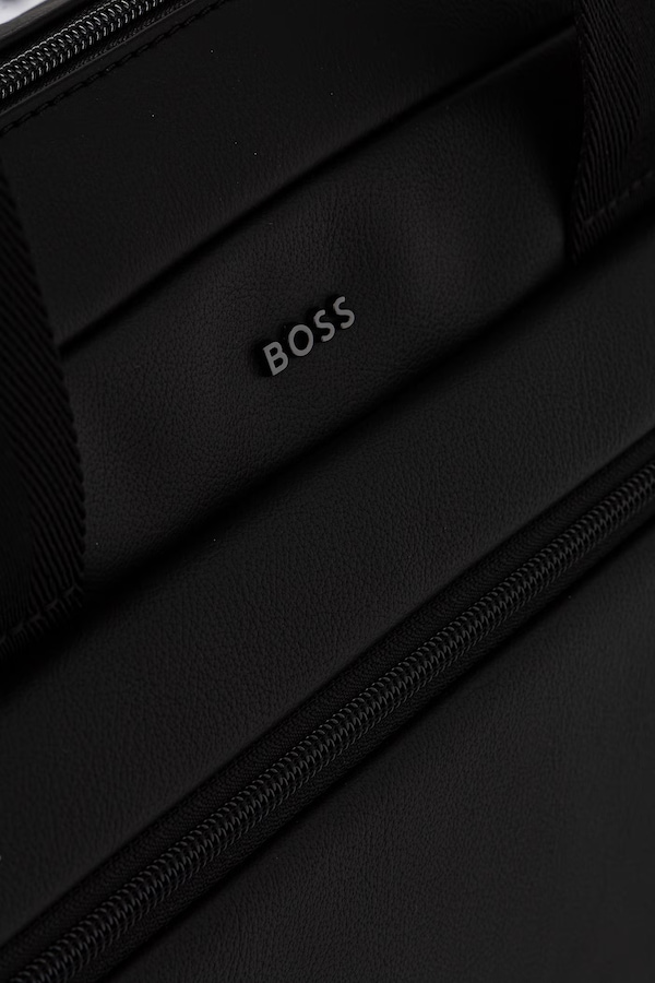 Сумка для ноутбука чоловіча зі штучної шкіри BOSS Jace_Doc Case колір чорний фото 4