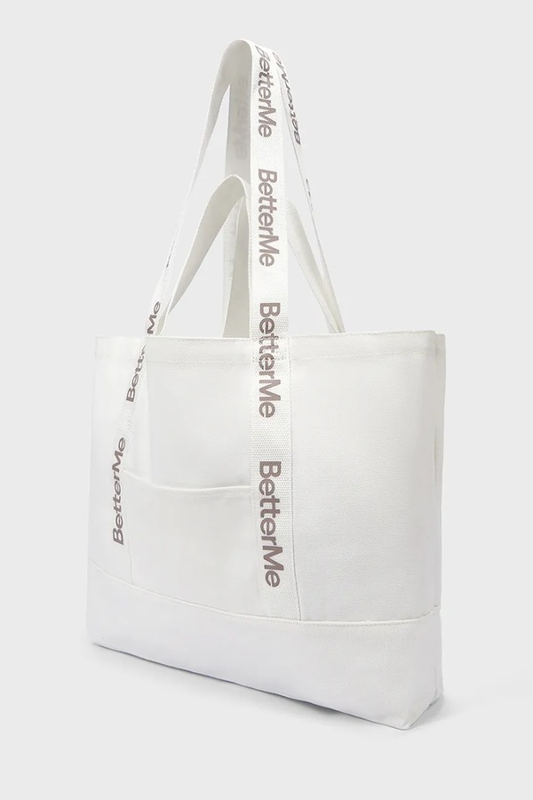 Тканинна сумка BetterMe Canvas Tote колір бежевий фото 2
